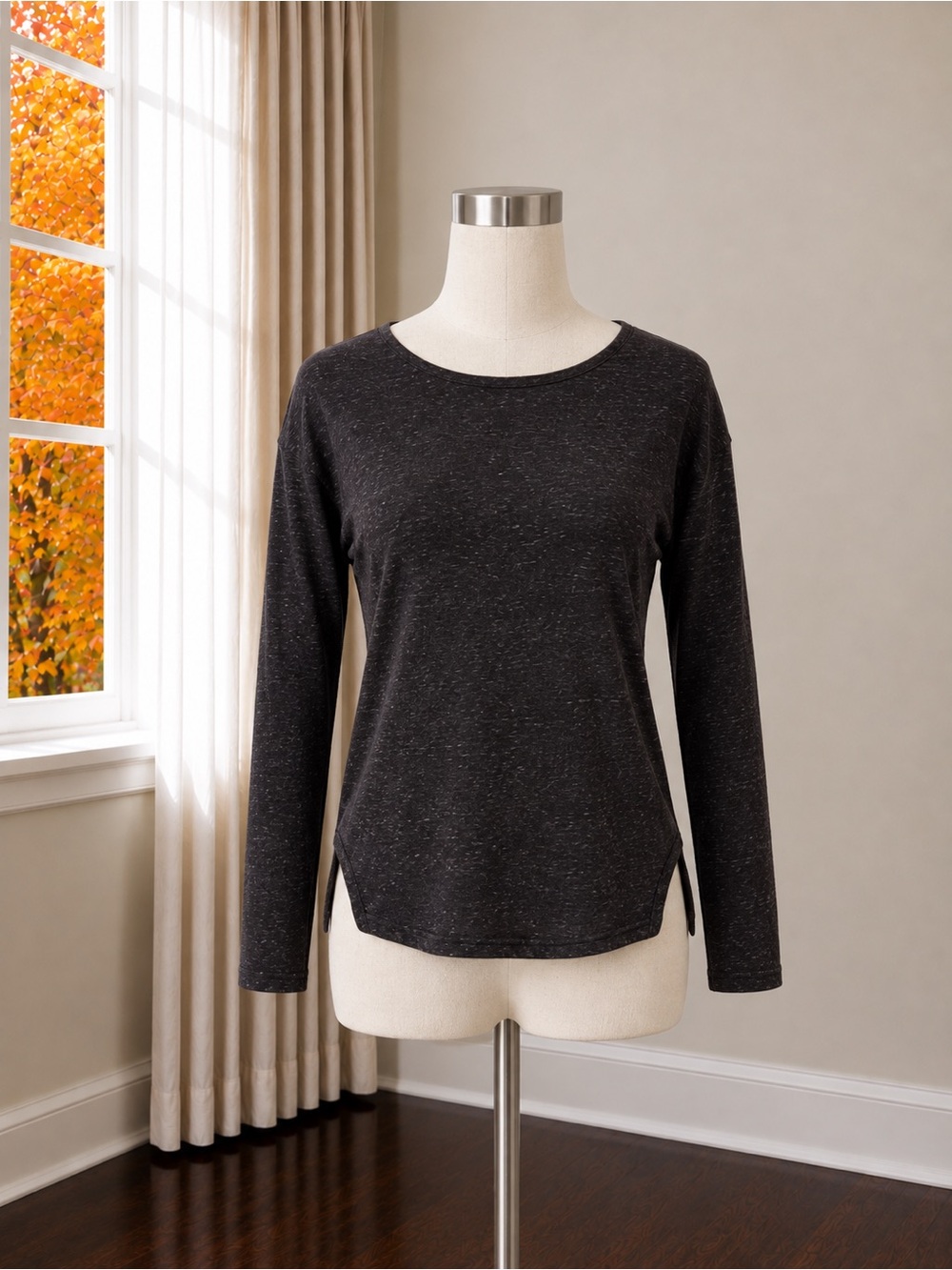Abound Charcoal Brown Long Sleeve Tee